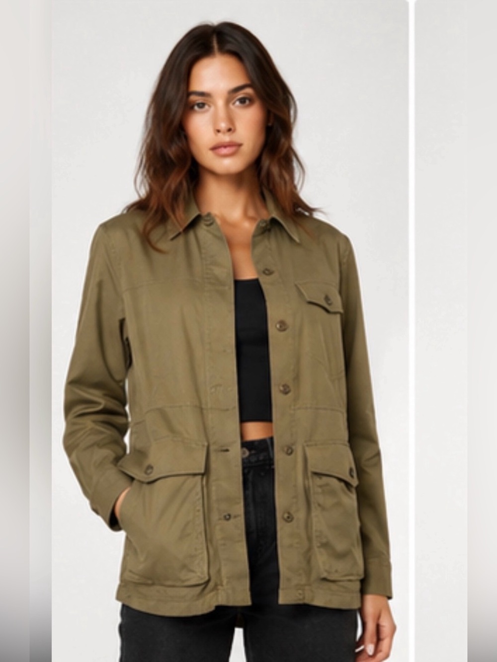 T by Alexander Wang Utility Safari Jacket Olive Green Drawstring Waist $750